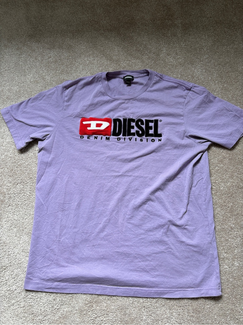 Diesel Lavender Short-Sleeve Logo Tee